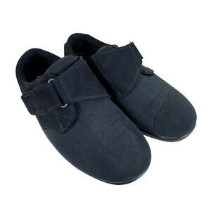 Orthofeet 525 Bismarck Black Orthotic Comfort Shoes‎ Adjustable Strap Sz 8D Wide